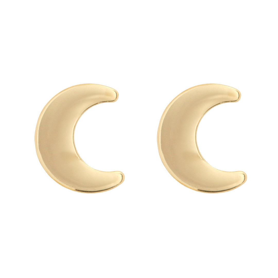 Mika - Small Moon Stud Earring