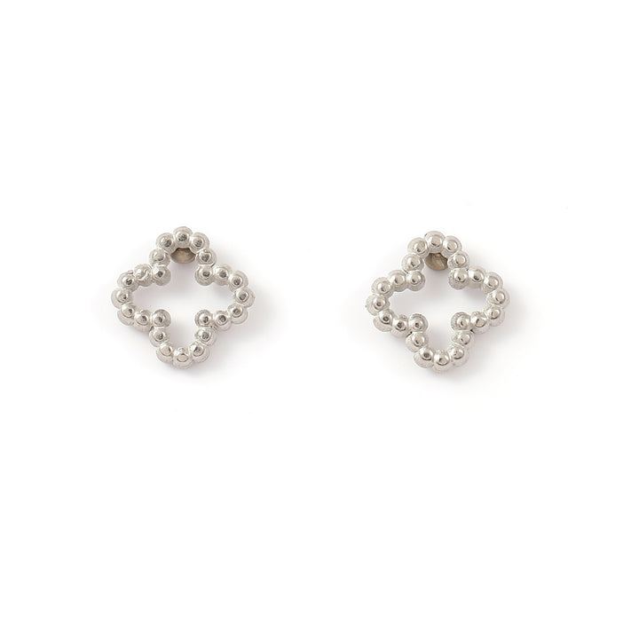 Irma - Pendientes de Stud Clover de Acero Inoxidable