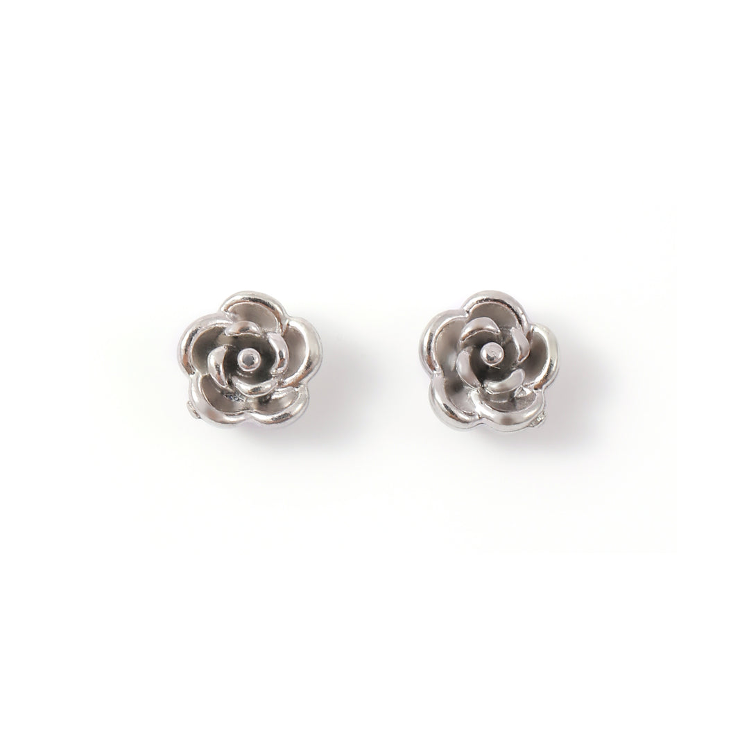 Nixie - Pendientes Mini Stud de Flor de Acero Inoxidable