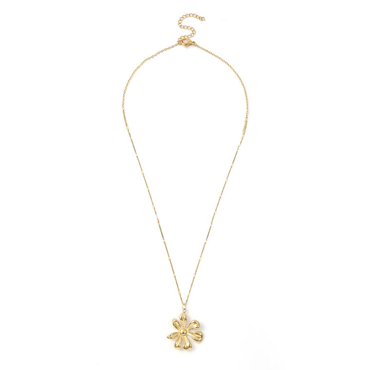 Winry - Collar Colgante de Flor Irregular Oro St