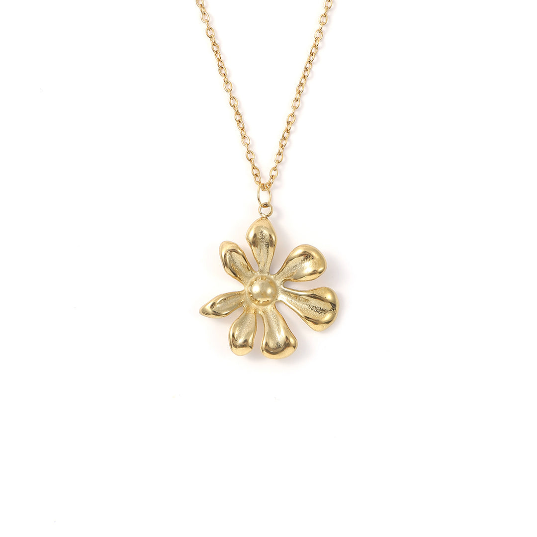 Winry - Collar Colgante de Flor Irregular Oro St