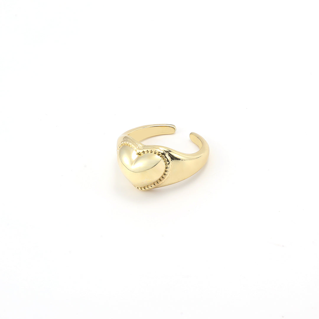 Brigitte - Signet Ring Heart Adjustable