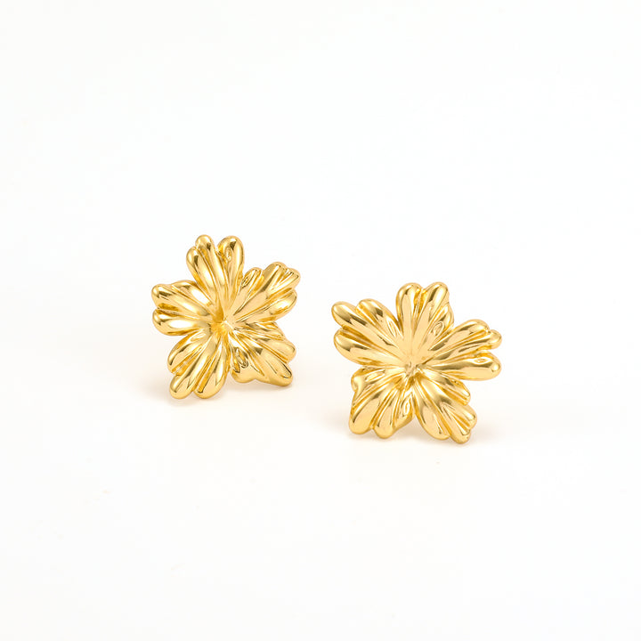 Mabel - Flower Stud Earrings Stainless Steel