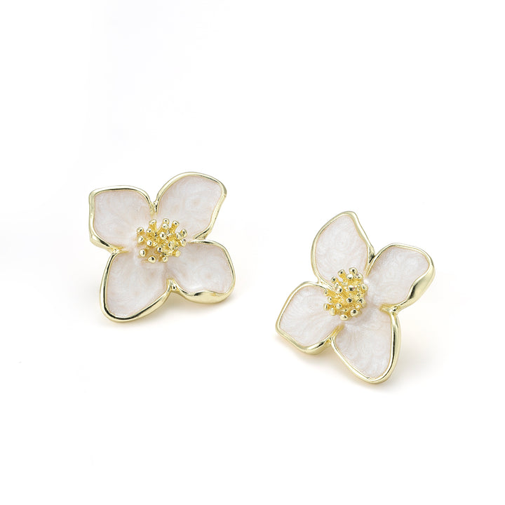 Alora - Pendientes de Stud con Flor