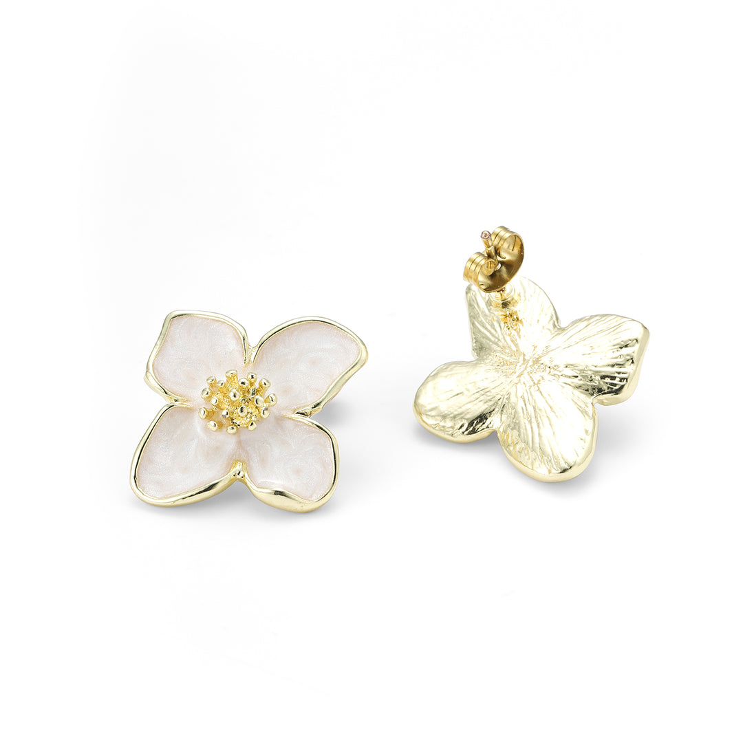 Alora - Pendientes de Stud con Flor